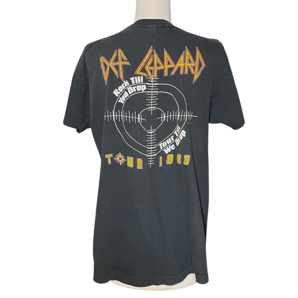 Vintage Def Leppard Shirt Pyromania Rock Till You Drop Tour 1983 Tour - Picture 2 of 13